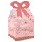 Big Dot of Happiness Pink Rose Gold Birthday - Square Favor Gift Boxes - Happy Birthday Party Bow Boxes - Set of 12
